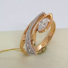 39г / Золото585 / фианиты овальные