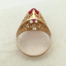 00г / Золото583 / корунд синтетический
