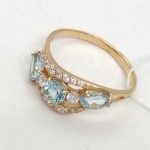 02г / Золото585 / фианиты овальные