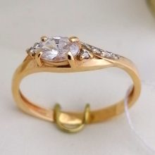 37г / Золото585 / фианиты овальные